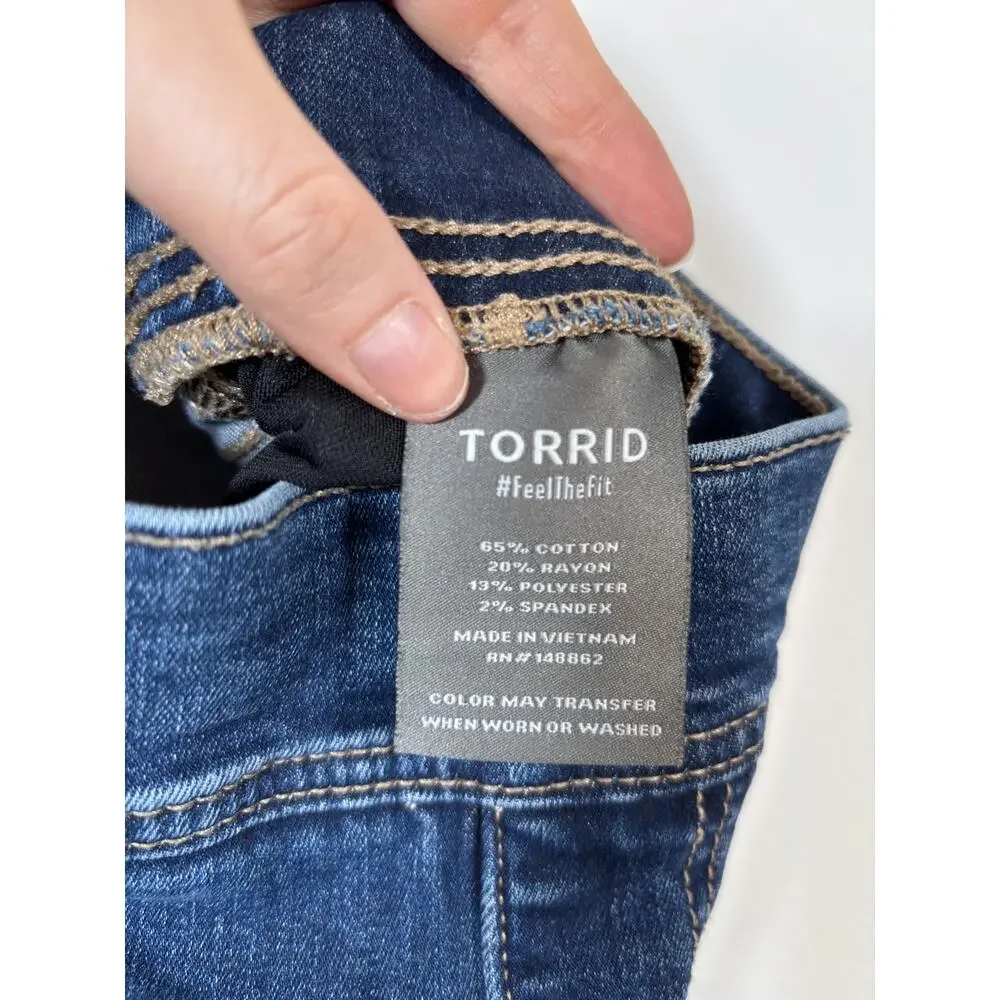 Torrid Lean Jean Skinny Jeans Womens 2X 2R Blue High Rise Pull On Super Soft - Picture 4 of 5